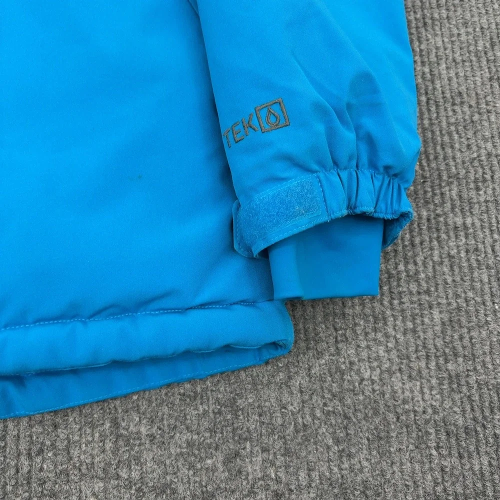 LL Bean Ski‎ Jacket Kids 18 Blue Purple TEK Waterproof Colorblock Winter Coat